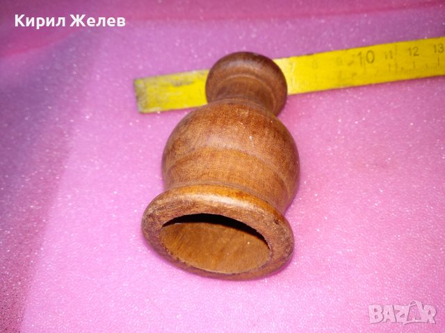 СТАРО ДЪРВЕНО КАПАЧЕ за СОЛНИЧКА СТИЛНО РЪЧНО СТРУГОВАНО 42867