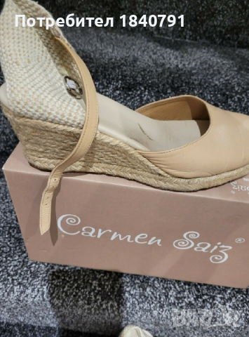 Сандали CARMEN SAIZ – на платформа, еспадрил, №40, снимка 2 - Сандали - 36387438