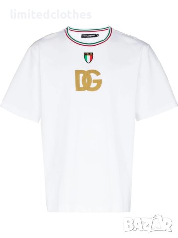 Dolce & Gabbana DG Italy Flag Patch Logo Мъжка Тениска size 46 (S / M), снимка 2 - Тениски - 40804837