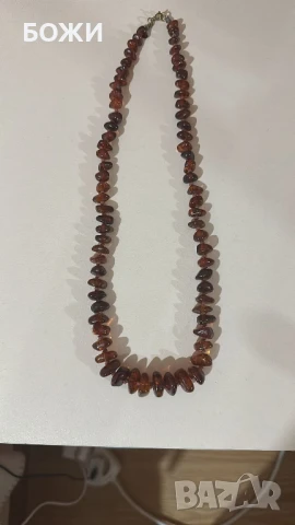 Броеница от естествен кехлибар 34 грама – 61 см, уникат!