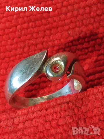 СТАРИНЕН САПФИРЕН СРЕБЪРЕН ПРЪСТЕН ВИСОКА ПРОБА СРЕБРО РЪЧНА ИЗРАБОТКА с МИНИАТЮРЕН САПФИР 26377, снимка 10 - Антикварни и старинни предмети - 46445847
