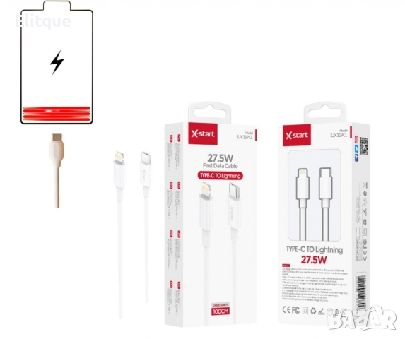 USB-C ,кабел за бързо зареждане, SJX319CL, снимка 2 - Оригинални зарядни - 52840171