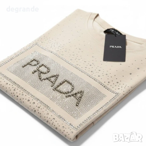 🎀Дамска Тениска Prada с камъчета