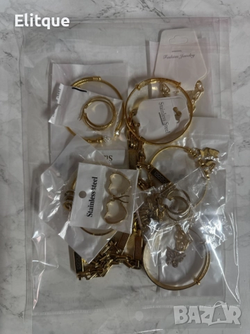 Мистериозна торбичка с бижута с 10бр висококачествени бижута, снимка 2 - Бижутерийни комплекти - 52684571