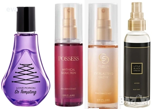 Спрей за тяло Little Black Dress, Love Potion So Tempting, Giordani Gold Everlasting Glow, Possess 