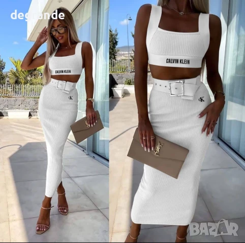 Calvin Klein Дамски сет от 2 части.Налично в Бяло Черно Розово Зелено/