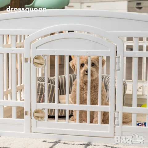 4487 Бяла кошара за кучета с 6 панела – Модулна форма и височина 60 см, снимка 7 - За кучета - 53876623