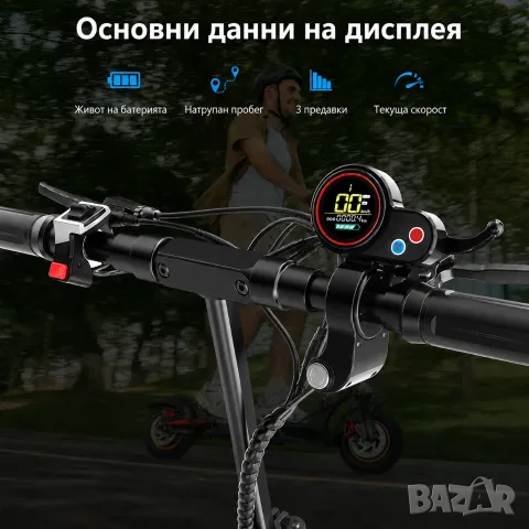 Електрическа тротинетка iENYRID A1 | 800W, 45 км/ч, 48V 12.5Ah, 10″ гуми, снимка 4 - Велосипеди - 55774152