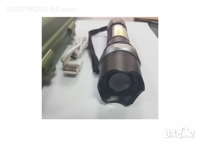  Мощен алуминиев LED Фенер TECHNOSECTOR, Модел SP20-01, С акумулаторна батерия, Зареждане чрез Micro, снимка 4 - Други инструменти - 29882912