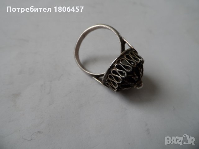 стар сребърен пръстен, снимка 5 - Антикварни и старинни предмети - 31787933