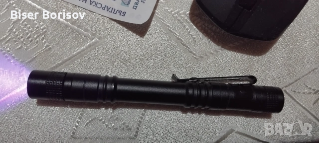 UV Лампа Фенерче с щипка за писалка детектор за фалшиви банкноти, снимка 2 - Друга електроника - 53098399