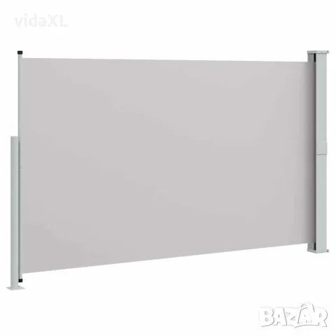 vidaXL Прибираща се дворна странична тента, 180x314 см, сива, снимка 6 - Огради и мрежи - 56146643