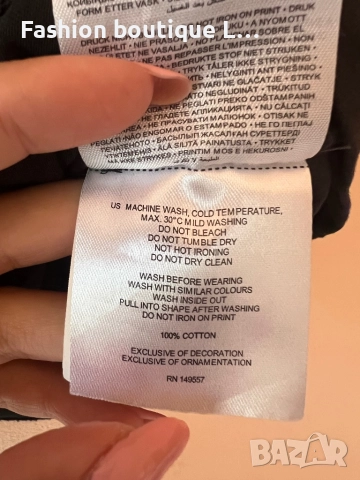 Сива дамска тениска с блестящи сребърни камъчета 100% памук L размер с кръст и крила 🩶🩶🩶, снимка 6 - Тениски - 51796716