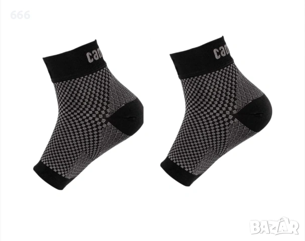 Комплект от 2 чифта компресионни чорапи Cambivo, текстил, сиво/черно, размер XL, снимка 2 - Други стоки за дома - 53328244