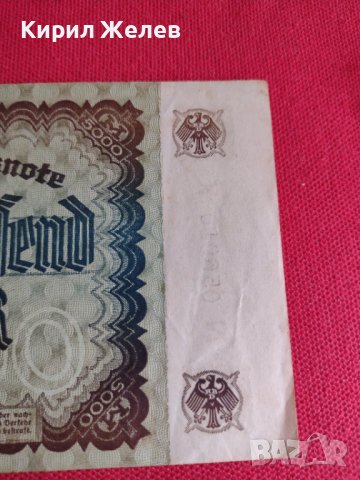 Райх банкнота 5000 марки 1922г. Уникат перфектно състояние за колекционери - 27434, снимка 9 - Нумизматика и бонистика - 36698383