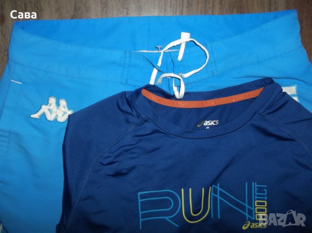 Шорти и тениска KAPPA, ASICS   мъжки,М   /синьо,оранж/