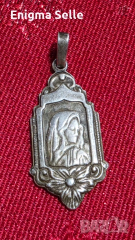 Винтидж сребърна висулка, медальон Богородица 3,34 гр 