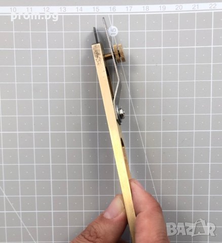 макетен нож с дистанционер за кожа, кожарски, сарашки, резец, снимка 12 - Други инструменти - 29462785