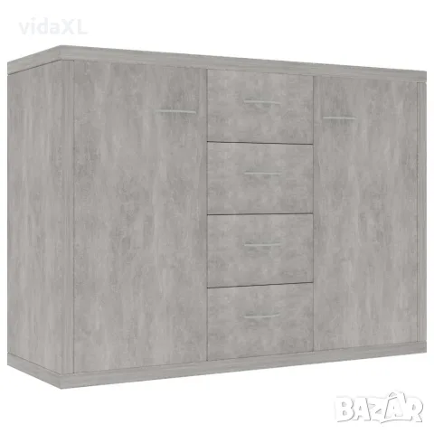 vidaXL Бюфет, бетонно сив, 88x30x65 см, инженерно дърво