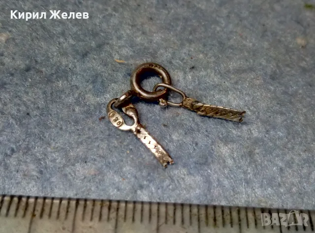 СТАРА СРЕБЪРНА ЗАКОПЧАЛКА За КОЛИЕ ВЕРИЖКА ГРИВНА СРЕБРО 925 КАРАБИНКА За СИНДЖИР 49911, снимка 4 - Други - 49147100