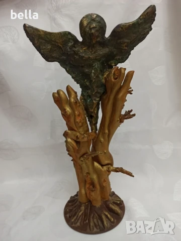 СТАР МАСИВНА БРОНЗОВА ПЛАСТИКА ,МАЙСТОРСКО ИЗПЪЛНЕНИЕ, снимка 5 - Антикварни и старинни предмети - 50928235