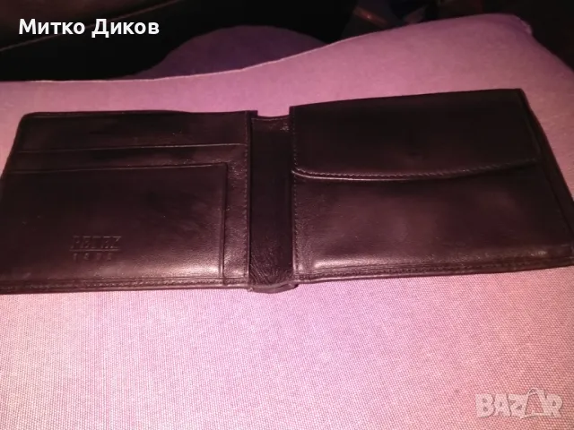 Петек марков портфейл естествена кожа 130х100мм , снимка 4 - Портфейли, портмонета - 49796929