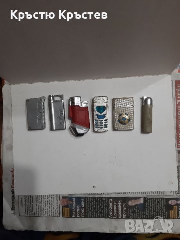 Шест броя газови запалки, снимка 1 - Антикварни и старинни предмети - 38538772