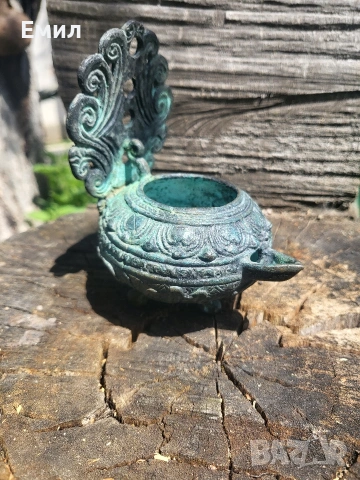 Автентична бронзова кадилница Древен Китай, снимка 5 - Колекции - 54133566