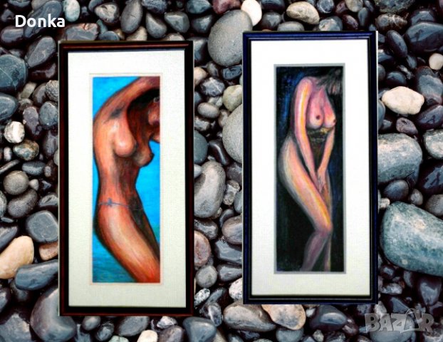 Двойка еротични картини "Ден" и 'Нощ" на авторска (значително по-ниска) цена, снимка 4 - Картини - 36830223