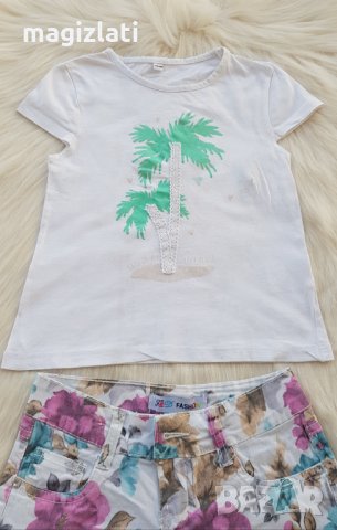 Детски къси панталони и подарък тениска 5-6 години, снимка 5 - Детски къси панталони - 33804160