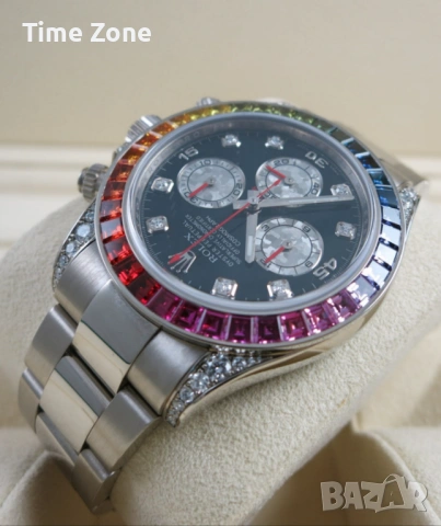 Rolex Cosmograph Daytona 40mm White Gold "Rainbow" Automatic Дамски / Унисекс Различни Варианти, снимка 6 - Дамски - 54047440