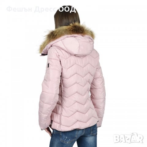 ТОП ЦЕНА Дамско зимно шушляково яке – 4089 качулка с естествен пух от лисица, снимка 14 - Якета - 31334620