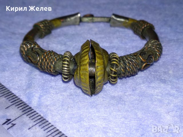 СТАРИННА СРЕБРИСТА ЕтноАРТ ВИСУЛКА МЕД МЕСИНГ СТОМАНА РЪЧНА МАЙСТОРСКА ОРНАМЕНТИРАНА ИЗРАБОТКА 28035, снимка 15 - Антикварни и старинни предмети - 40684987