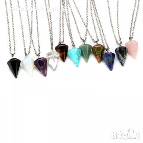 Висулка с натурални скъпоценни и полускъпоценни камъни