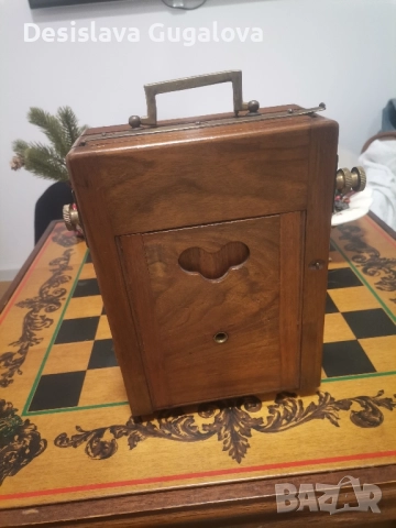 Античен дървен фотоапарат с мех, снимка 10 - Антикварни и старинни предмети - 52915002