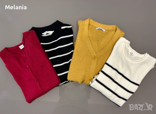  Комплект от 3 пуловера + подарък жилетка, 12–14 г.