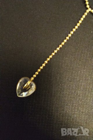 Позлатено сребърно колие със сваровски кристалразпродажба , снимка 5 - Колиета, медальони, синджири - 31437683