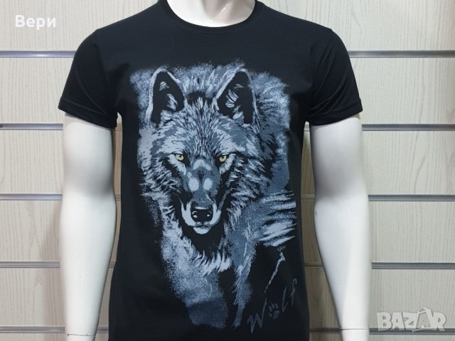 Нова мъжка тениска с дигитален печат Сив Вълк, Серия Вълци, снимка 11 - Тениски - 29104399