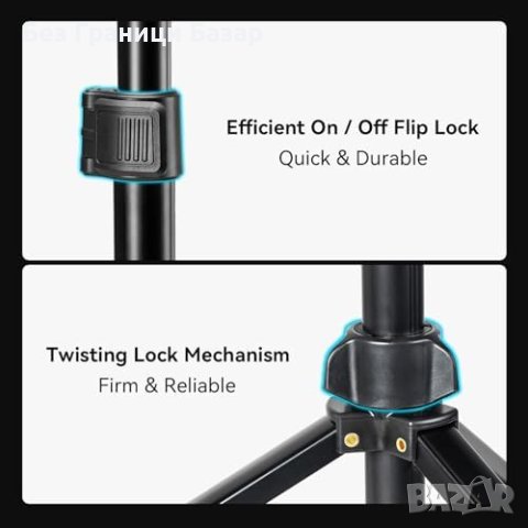 Нова SmallRig RA-S200 Стойка за Светлини - Портативна, Универсална, 200см, снимка 6 - Чанти, стативи, аксесоари - 44150483