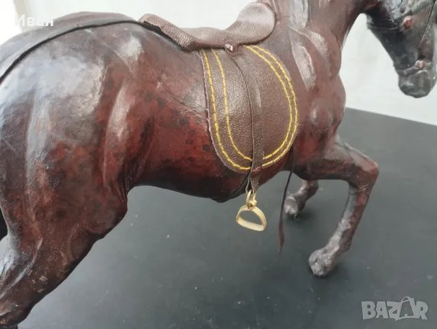 Ретро Кожена фигурка на Кон , снимка 8 - Антикварни и старинни предмети - 50243121