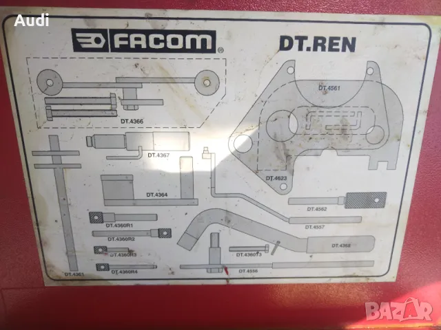 Чисто нов комплект инструменти на FACOM за зацепване на двигател RENAULT / РЕНО, снимка 7 - Части - 47317046