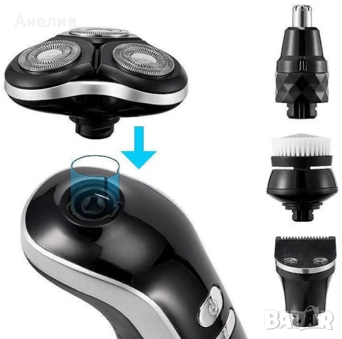 Самобръсначка V o l t z, USB, 3W, черна, 2 ГОДИНИ ГАРАНЦИЯ , снимка 2 - Електрически самобръсначки - 54060329