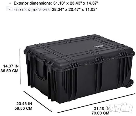 Нов Здрав Водонепроницаем Куфар с Дръжка за Пътуване Черен 31 инча за техника Електроника , снимка 2 - Други стоки за дома - 42876766