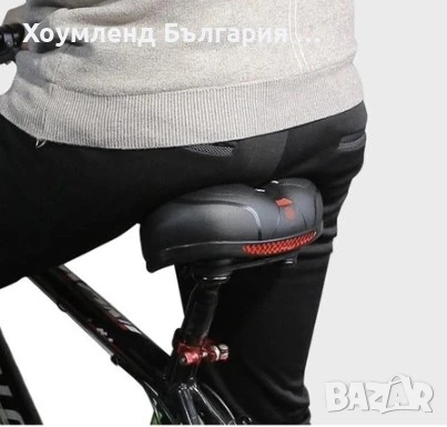 Удобна мека вело седалка за колело със светлоотразител тип стоп, снимка 4 - Аксесоари за велосипеди - 50496436