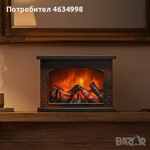 Декоративна LED камина с изкуствен пламък и звук 