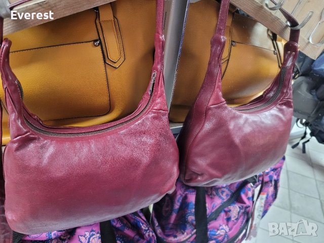 Малка чанта в бордо с регулираща дръжка, снимка 9 - Чанти - 39904466