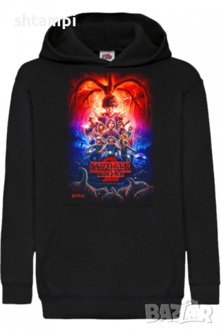 Детски Суитчър/Суитшърт Stranger things 005,Игра,Подарък,Изненада,Забавление,Рожден Ден