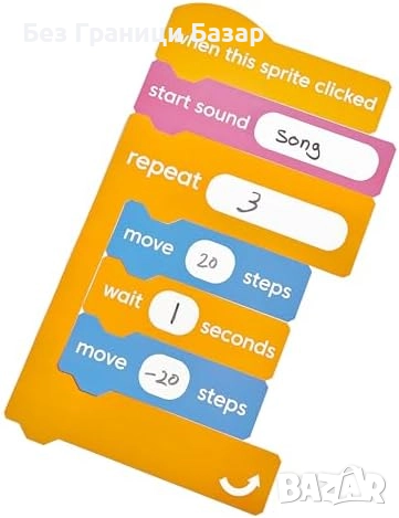 Нов Магнитни блокчета за програмиране Scratch STEM комплект за 8+ деца, снимка 7 - Образователни игри - 51495880