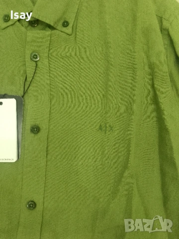 Мъжка риза Армани 100% лен, снимка 5 - Ризи - 53919125