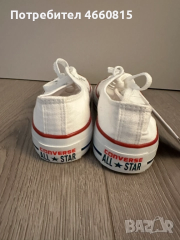 Дамски обувки кецове Converse стил – бели, нови, размер 38, снимка 8 - Маратонки - 52929570